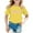 Yellow, variant on Girls Shirts Back to School Shirt Stylish Girls Tops For Everyday Wear Loose Fit Tees & Shirts For Ages 3 16 For Spring And Summer Easy To Clean Great For