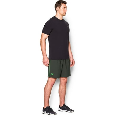 Under Armour Mens Size Large HeatGear Mirage 8 Inch Running Shorts, Green