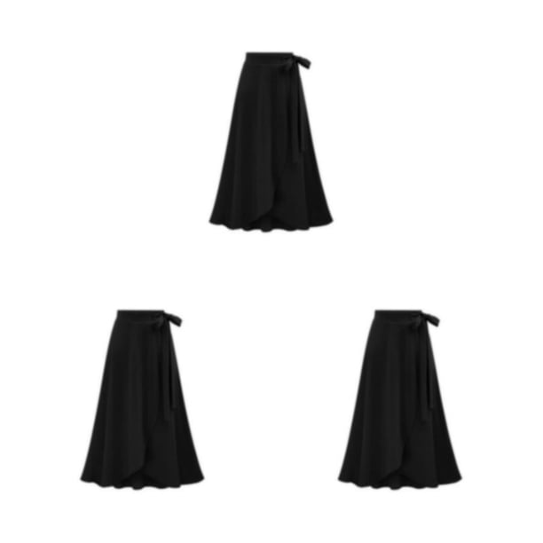 Qarigey maxi negra sólida sofisticada y sexy para mujeres adultas negra midi larga Faldas Mujer negro 4XL 1 Type1 NO1