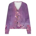 thumbnail image 5 of Womens Cardigan Coats Button Front Print Casual Stylish Outerwear, 5 of 5