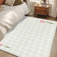 thumbnail image 4 of Area Rugs for Living Room Bedroom, Pink Spring Floral 4'x6' Rug Washable Carpet Runner Indoor Outdoor, Tulip Yellow Plaid Summer Botanical Non Slip Accent Floor Mats Rug for Kitchen, Office, 4 of 8