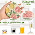 thumbnail image 2 of Yayeee 6 PCS Drink Coasters with Holder Set Woven Absorbent Round Tabletop Hot Pad, Candy Grapefruit, 2 of 7
