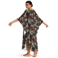thumbnail image 2 of Xoenoiee Aztec Cow American Tribal Geometric Print V-Neck Batwing Kaftan Women's Plus Size Caftan Loose Fit Boho Beach Dress Bathing Suit Cover Up Mumu Dresses Loungewear, 2 of 7