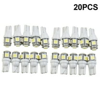 20 Pack T10 LED License Plate Bulbs 6000K White Light for Automotive Use