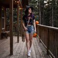 thumbnail image 4 of Halloween Witch Hat for Women Wide Foldable Knit Halloween Party Knitted Wool Hats for Cosplay Witch Costume, 4 of 6
