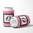 thumbnail image 5 of Letter O Monogram - Pink Black Polka Dots Can or Bottle Hugger, 5 of 5