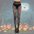 thumbnail image 2 of Pantyhose for Women Halloween Stockings Hosiery Fishnet Sheer Pantyhose Breathable Hollow Out Shiny Tights, 2 of 4