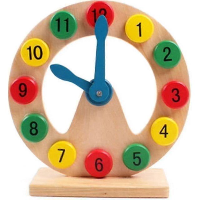 Wooden Shape Sorting Clock Teaching Clocks Digital Educational Toys Simple Wooden Learning