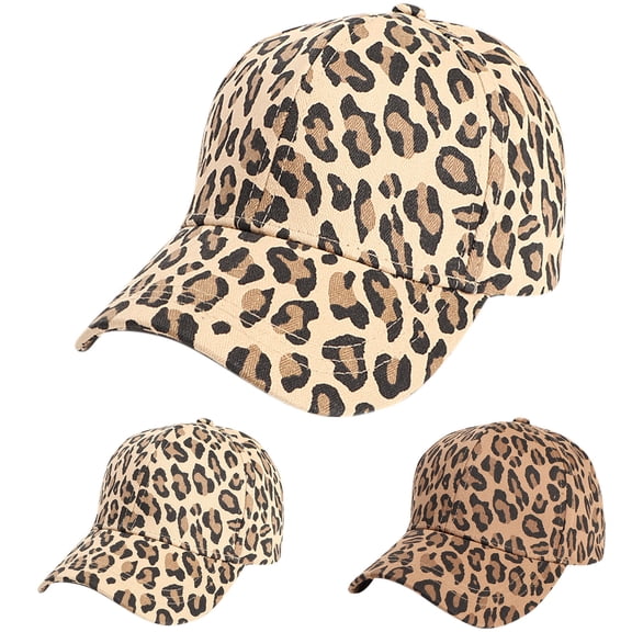 YHAJDS Leopard Print Baseball Hat for Men Unisex Soft Distressed Cap Summer Outdoor Beach
