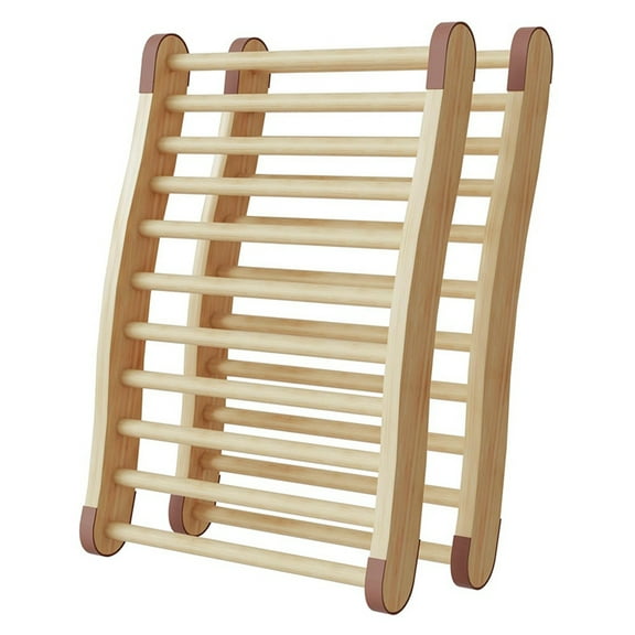 2 Pack Sauna Backrest Sauna Accessories, Sauna Backrest , Wooden Sauna Backrests Slip- and Ergonomic S-Shape