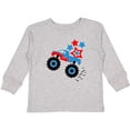 thumbnail image 3 of Inktastic Patriotic Monster Truck with Red and Blue Stars Boys or Girls Long Sleeve Toddler T-Shirt, 3 of 5