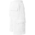 thumbnail image 4 of Ma Croix Men's Comfort Fleece Cargo Sweat Shorts with Drawstring, 4 of 5