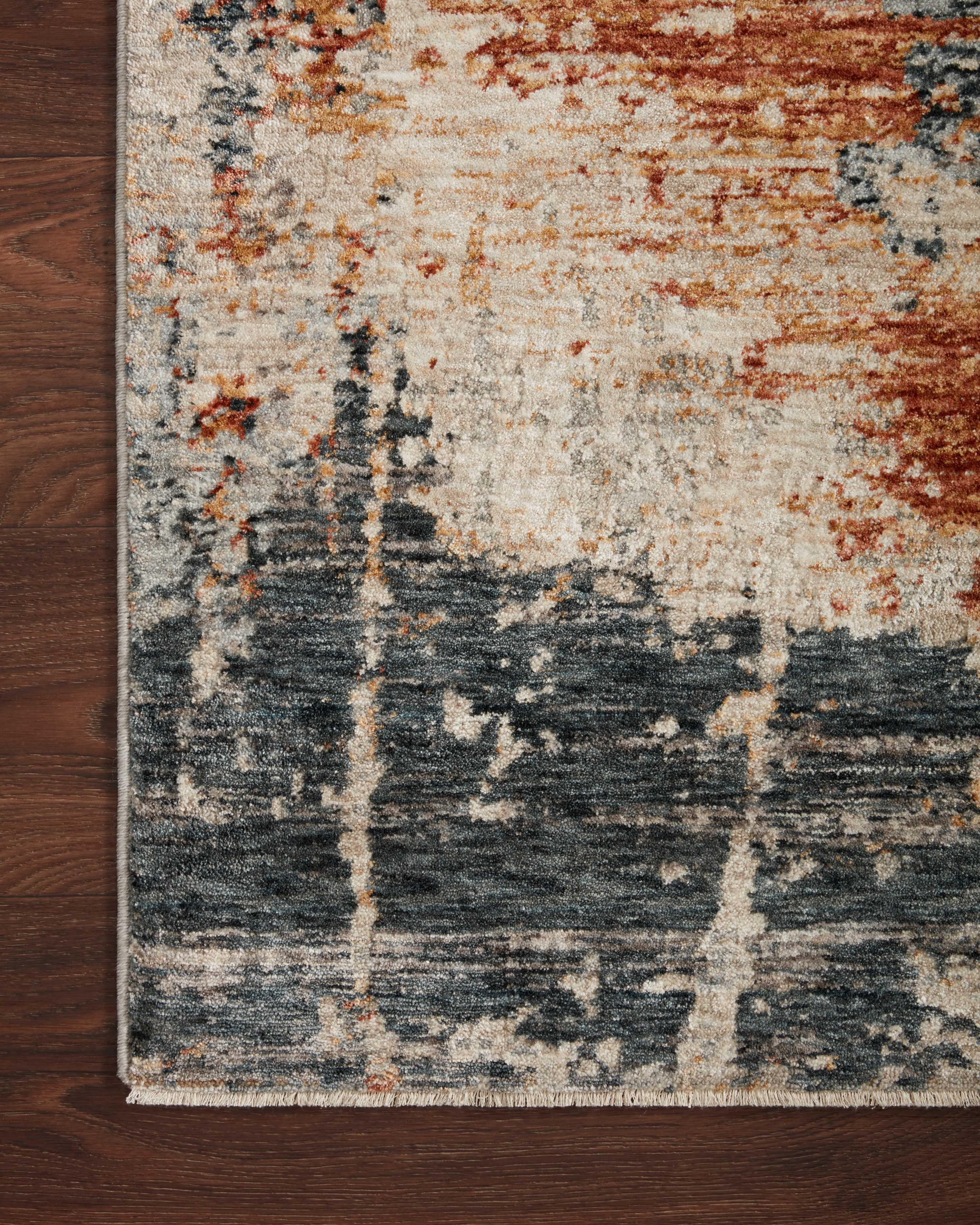 Loloi Axel Collection AXE-05 Stone / Multi, Abstract Area Rug 18" x 18" Sample Swatch