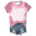 thumbnail image 2 of Tie Dye Shirts Women, AKOEE Cotton Polyester T Shirts Womens Loose Fit Crew Neck Casual Tops Summer 2025 (Small, Pink), 2 of 6