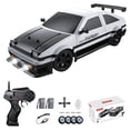 thumbnail image 2 of HaCpiu 1:16 AE86 RC Drift Car for Kids, 2.4GHz High Speed Toy Car with LED Lights, Rechargeable Remote Control Race Car with Extra Tires & Batteries, Cool JDM Sport Vehicle Gift for Boys, 2 of 5