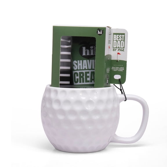 Hi Peach Layne, Father's Day Gift Set, with Golf Ball Coffee Mug and Shaving Cream, 2.5oz