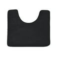 thumbnail image 1 of Clara Clark Bath Mat Bathroom Rug - Absorbent Memory Foam Bath Rugs - Non-Slip, Thick, Cozy Velvet Feel Microfiber Bathrug, Plush Shower, Toilet- Floor Bathmats Carpet - Black - Contour Size 24"x20", 1 of 5
