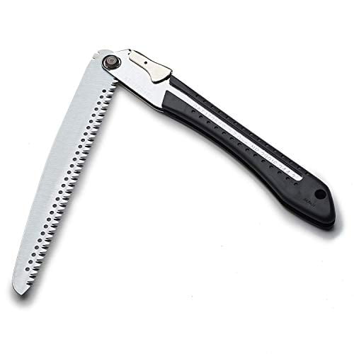 Kings County Tools Large Folding Pruning Saw | Fast Cutting Japanese Style Teeth | 10” Long Blade | 3/16” Tooth Depth | Rubber Handle Grip