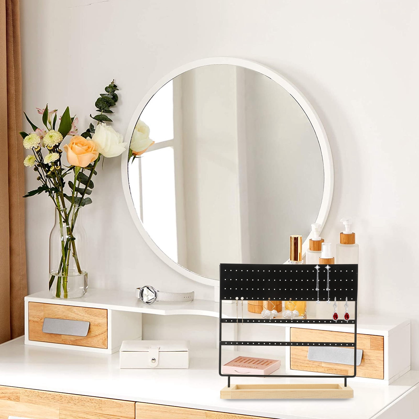 OUNONA  Jewelry Organizer for Hanging Earrings Stand Generous Holder