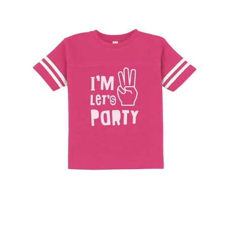 

TeeStars - I m Three Let s Party Cute 3rd Birthday Gift Toddler Jersey T-Shirt 4T Wow pink