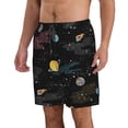 thumbnail image 3 of KLL Galaxy Men's Casual Summer Beach Shorts Hawaiian Shorts with Pockets-Medium, 3 of 6