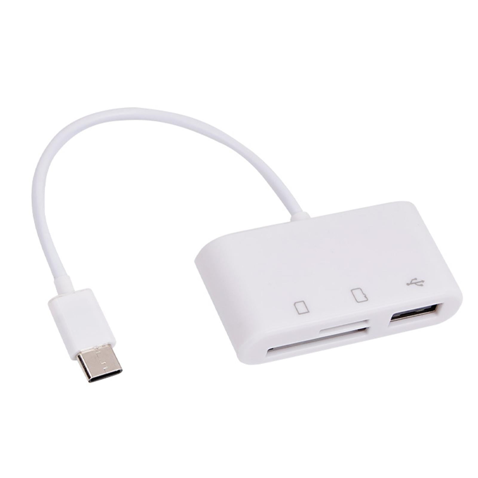 USB C 3 in 1 Hub Converter Type-C Adapter SD Card Reader For Pro E6D7 - Walmart.com