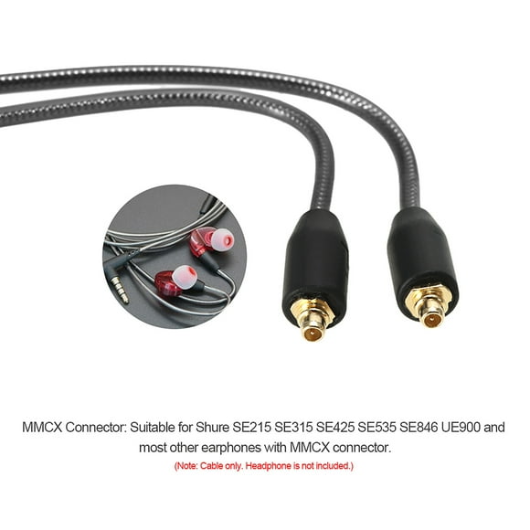 Headset Cable,3.5mm Wired Cable Se425 Se535 Se846 Se215 Se315 Se425 Cable Shure Se215 Se535 Se846 Ue900 Se315 Se425 Se535 Headset Cable 3.5mm Wyan