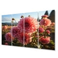 thumbnail image 2 of Designart "Dahlia landscape Sunrise II" Floral Metal Wall Décor Set, 2 of 5