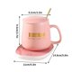 thumbnail image 3 of Juego de regalo de alfombrilla de taza con calefacción | Taza termostática de cerámica con control inteligente de temperatura | Incluye cuchara y almohadilla | Ideal para la oficina en casa Café Té, 3 of 5