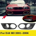 thumbnail image 5 of 51112695255, 51112695256 2-Hole Fog Lamp Bezel Lower Center Grille Front Bumper Grille Car for 3 Series E46 M3 01-06, 5 of 5