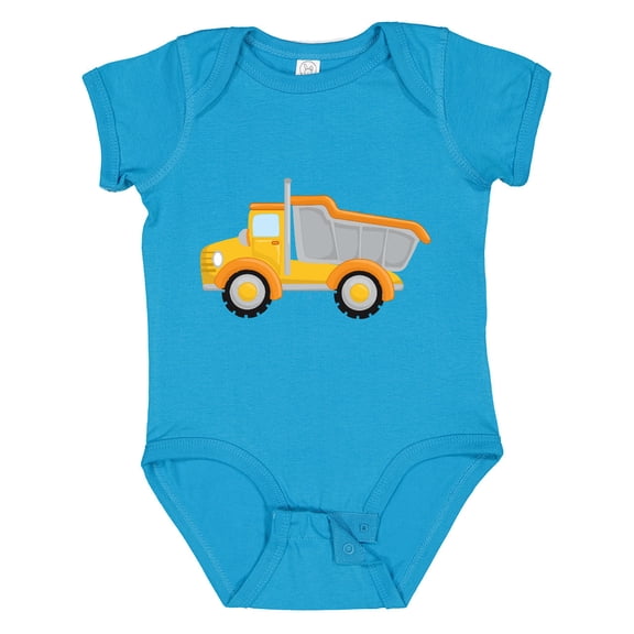 Inktastic Dump Truck Construction Vehicle Boys Baby Bodysuit