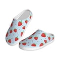 thumbnail image 2 of Lsque Strawberry Pattern Womens Comfort Cotton on Scuff With Memory Foam and Anti-skid Sole Slipper-35/36, 2 of 7