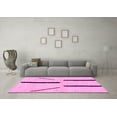 thumbnail image 3 of Ahgly Company Indoor Round Solid Pink Modern Area Rugs, 5' Round, 3 of 4
