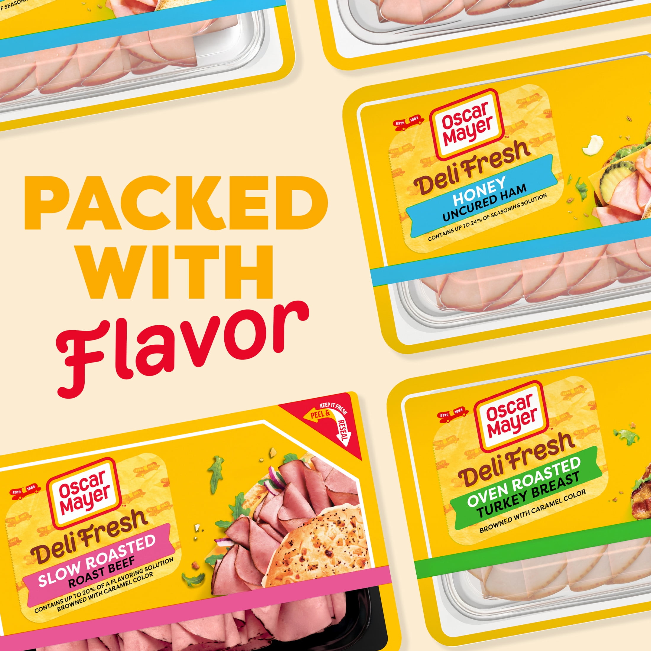 Oscar Mayer Deli Fresh Slow Roasted Roast Beef Deli Lunch Meat, 7 oz Package