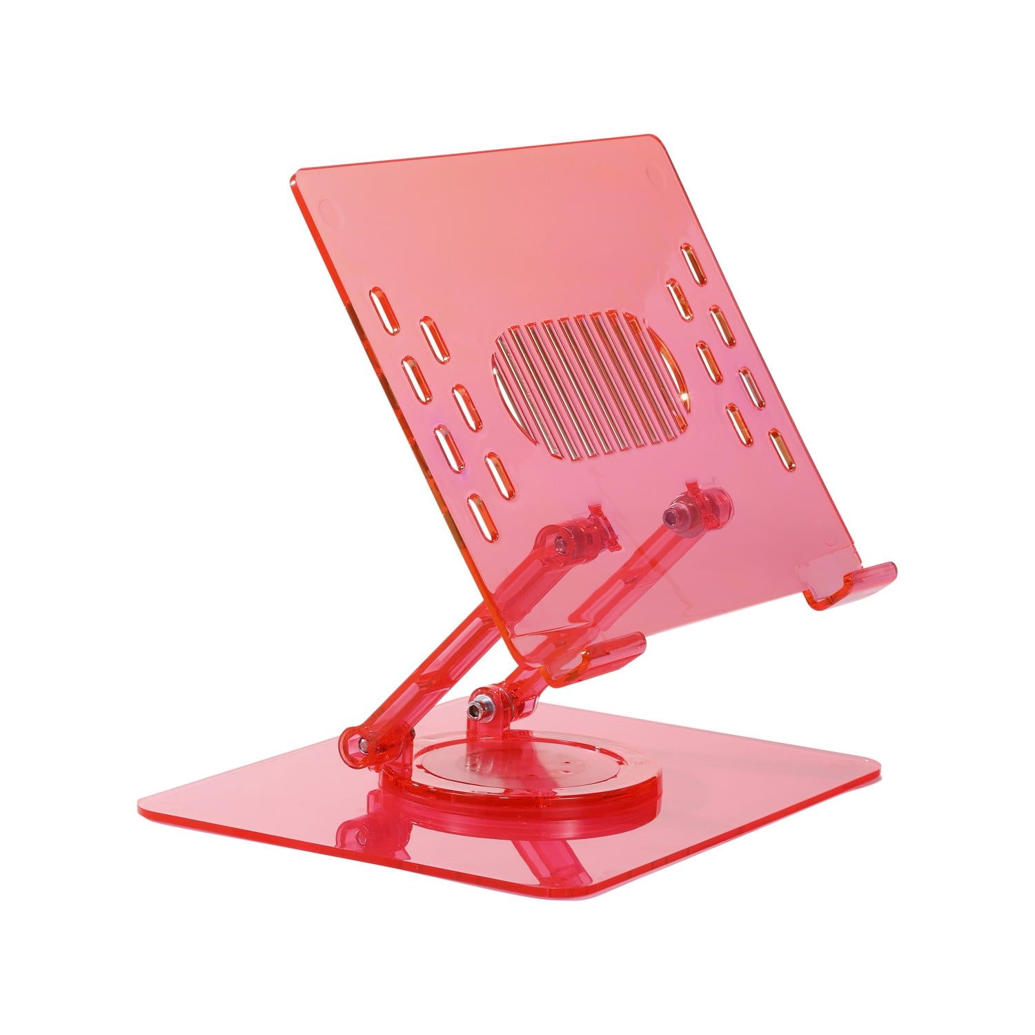 Incipio Translucent Adjustable Laptop Stand for Desk, Foldable, Portable Computer/Tablet Stand 360° Rotating-Iridescent
