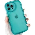 thumbnail image 2 of Para iPhone 13 Pro Max Case 6.7 ", lindo estuche transparente de amor, con marco de cámara de corazón de amor borde ondulado transparente protección completa suave TPU a prueba de golpes teléfono, 2 of 5