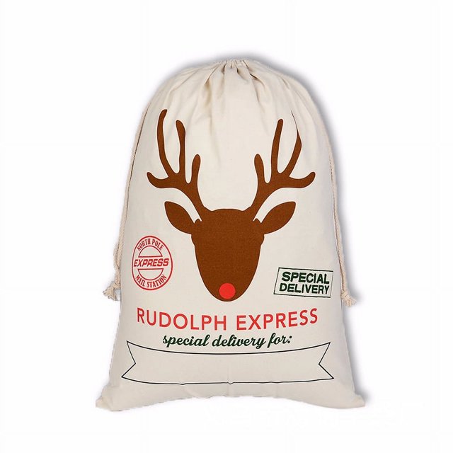 Bolsas grandes con cordón para Navidad, bolsa de algodón ecológica, sacos de Papá Noel, bolsas de regalo de Navidad, superventas, 2023