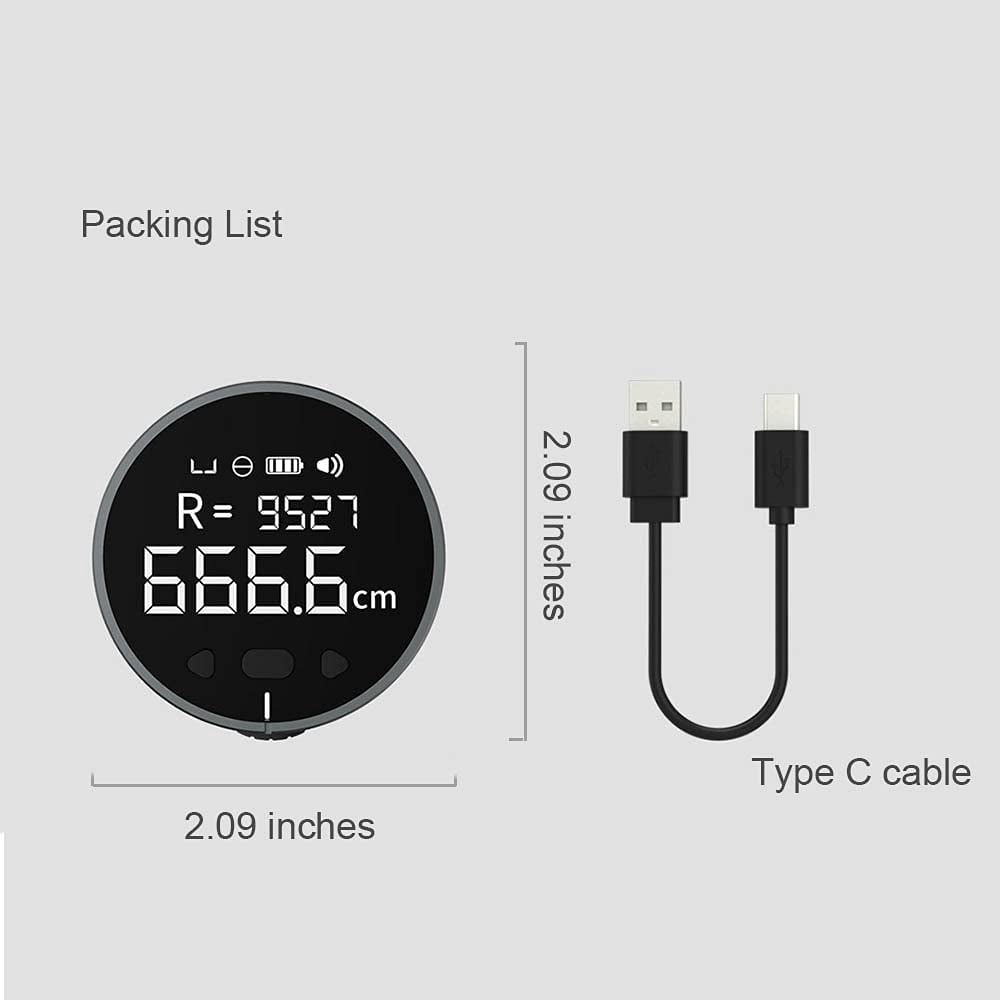 324 Ft Electronic Digital Tape Measure with LCD Display Digital Ruler Rechargeable Small Smart Rolling Measuring Tool for Flat Curved Diameter Odd Shape Ideal Surprise for You