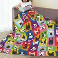 thumbnail image 6 of Honeii Colorful Bulldog Print Fleece Blanket - Throw Blanket for Bed, Sofa, Couch, Camping, and Travel , Microplush Ultra Soft Warm Blanket-60"x50", 6 of 7