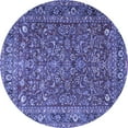 thumbnail image 1 of Ahgly Company Indoor Round Persian Blue Traditional Area Rugs, 5' Round, 1 of 4
