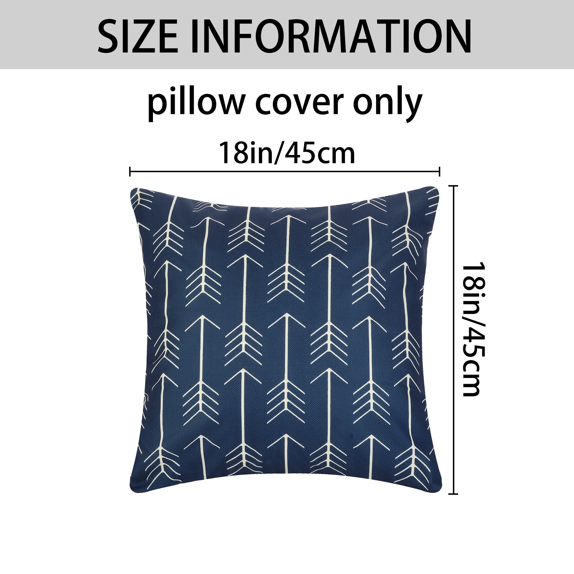 Unique Bargains Multicolor Modern Sofa Home Decorative Throw Pillow Covers (2 Count) Blue-1 18" x 18"
