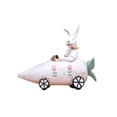 thumbnail image 2 of Easter Bunny Egg Ornament Rabbit Riding Carrot Cart Resin Figurine - Whimsical Vegetable Cart Statue for Garden and Desk, Creative Desktop Decor for Spring and Easter Celebration, 2 of 6
