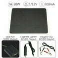thumbnail image 2 of 20W Solar Panel 12V Trickle Charge Battery Charger Maintainer Marine RV Car T-IT, 2 of 7