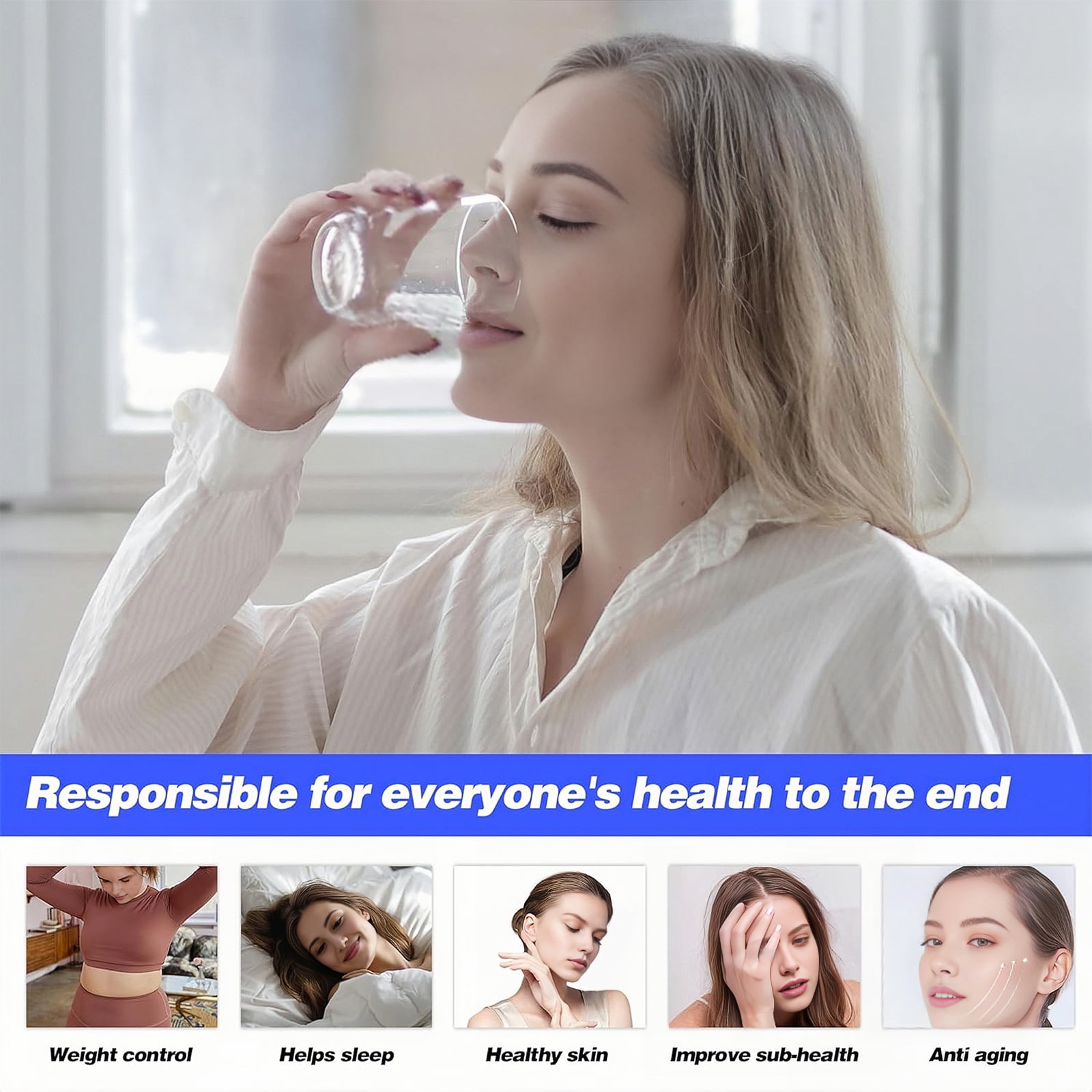 BITOUSHI Hydrogen Water Bottle Portable Hydrogen Water Ionizer Machine Hydrogen Rich Water Cup Generator with New SPE PEM Technology Water Glass for Office Home Travel Drinking - Silver
