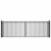 ALEKO Steel Dual Swing Black Driveway Gate Madrid Style 18 x 6 feet