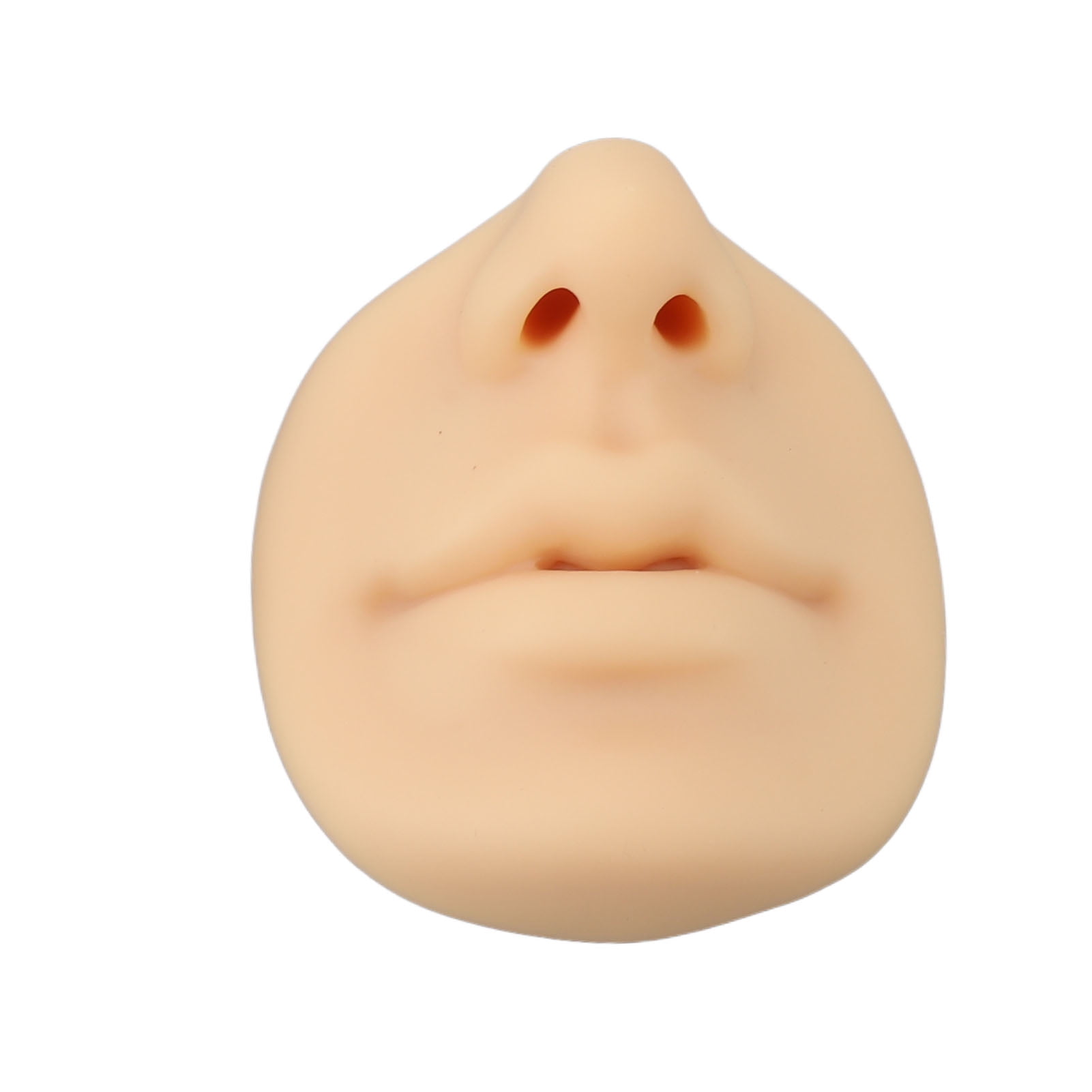 Riousery 4pcs 3D Silicone Piercing Practice Lips and Nose Face Model, Reusable Body Part Skin for Makeup Microblading Training, Semi Permanent Jewelry Display (2.95x2.76 in / 7.5x7 cm)