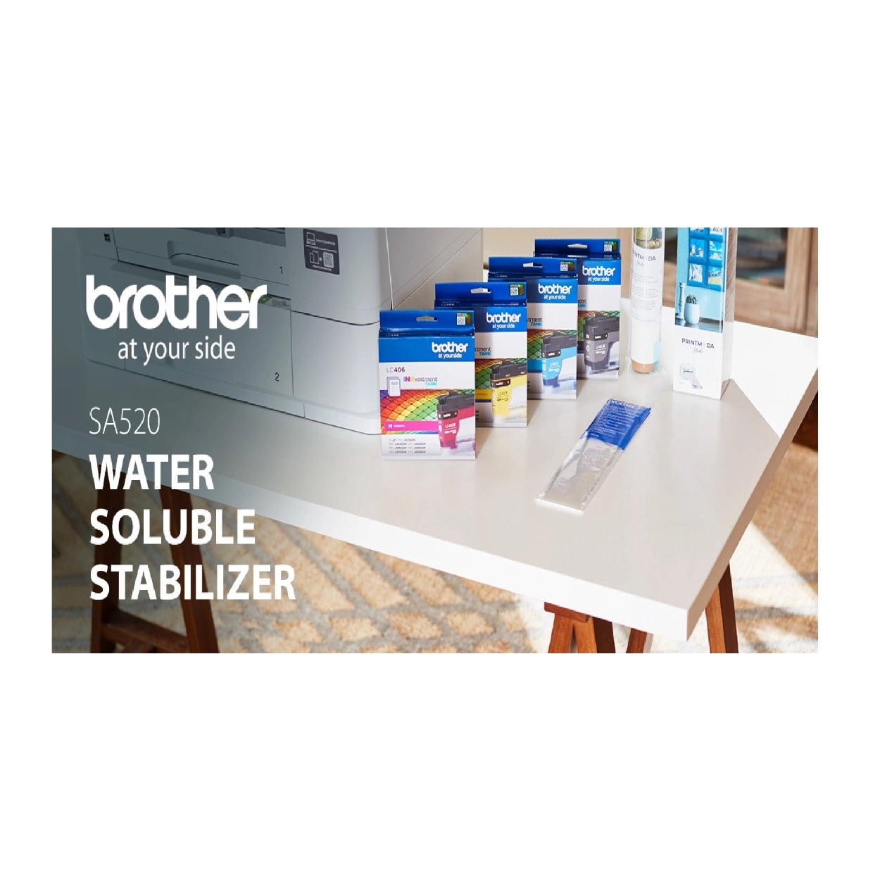 Brother SM3701 37-Stitch Sewing Machine (Multicolor) Bundle with Stabilizer Roll (2 Items)