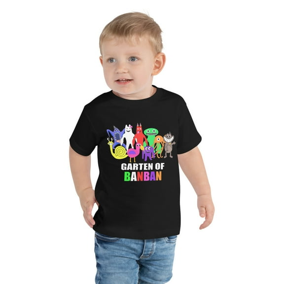 Garten of  banban Toddler Short Sleeve Tee (Black, 2T)