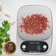thumbnail image 3 of Portable Stainless Steel Electric Kitchen Scale - Silver, 10kg/1g Accuracy, 3 of 15