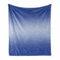 thumbnail image 1 of Ombre Soft Flannel Fleece Throw Blanket, Evening Sky After the Sun Sets Day and Nignt Inspired Dark Blue Color Modern Design, Cozy Plush for Indoor and Outdoor Use, 50" x 60", Navy Blue, by Ambesonne, 1 of 6